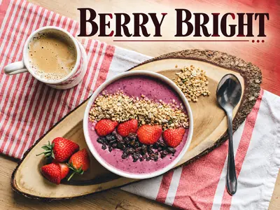 Generated artwork with lettering — Berry Bright