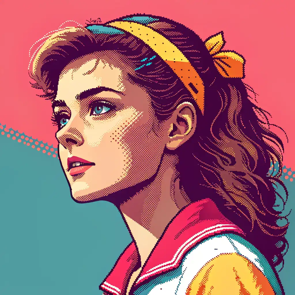 Pixel Art style with retro 8-bit graphics and small resolution