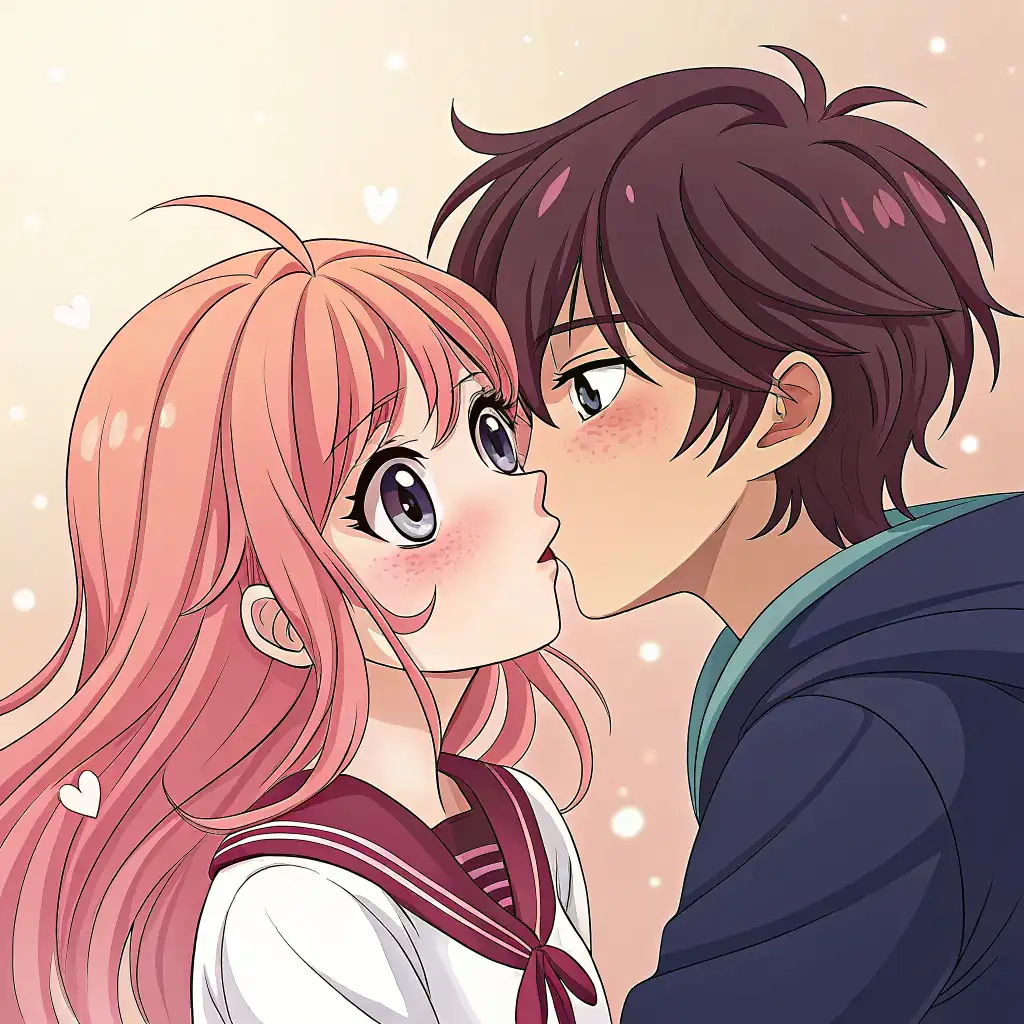Anime style with vibrant colors, cel-shading, and manga aesthetics