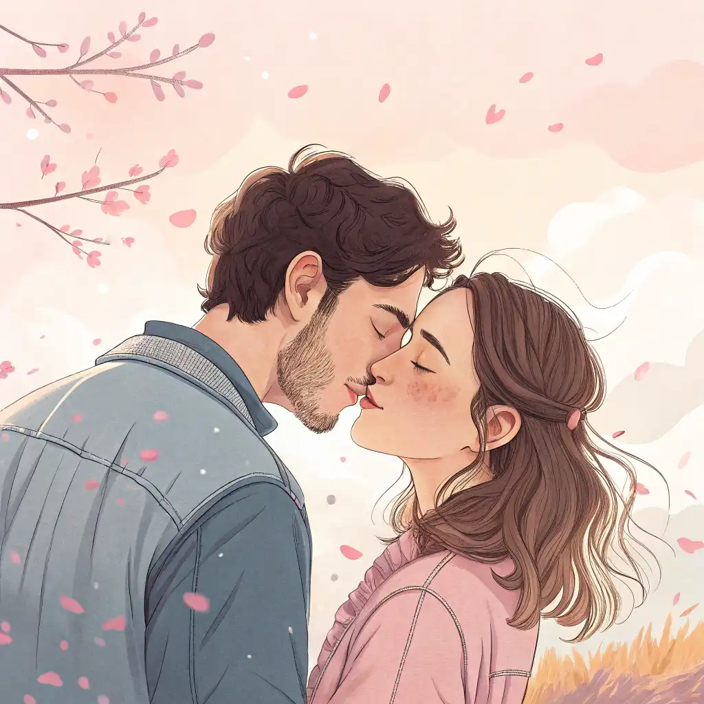 Watercolor style with soft edges, pastel colors, and fluid brushstrokes
